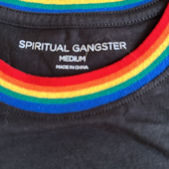 Spiritual Gangster, Love is my Superpower, 🌈 Rainbow Collar Tank, Sz M NWT - Picture 3 of 5